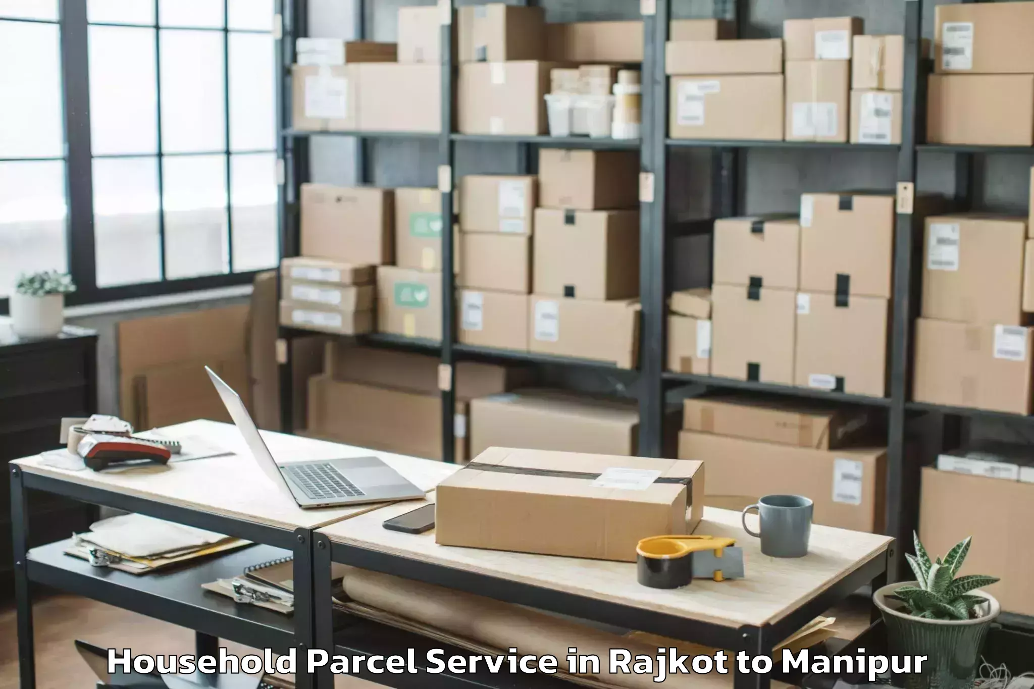 Professional Rajkot to Lamshang Household Parcel